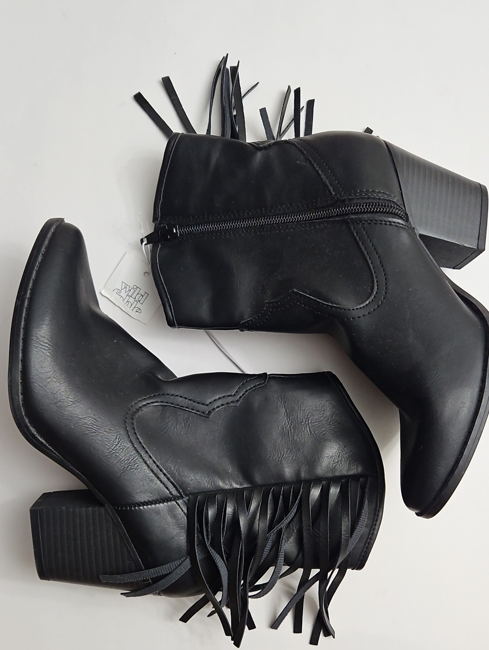 wild fable Black Fringe Ankle Booties
